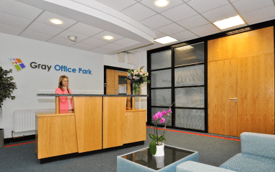 Gray Office Park, Reception. Serviced Office Space Galway City